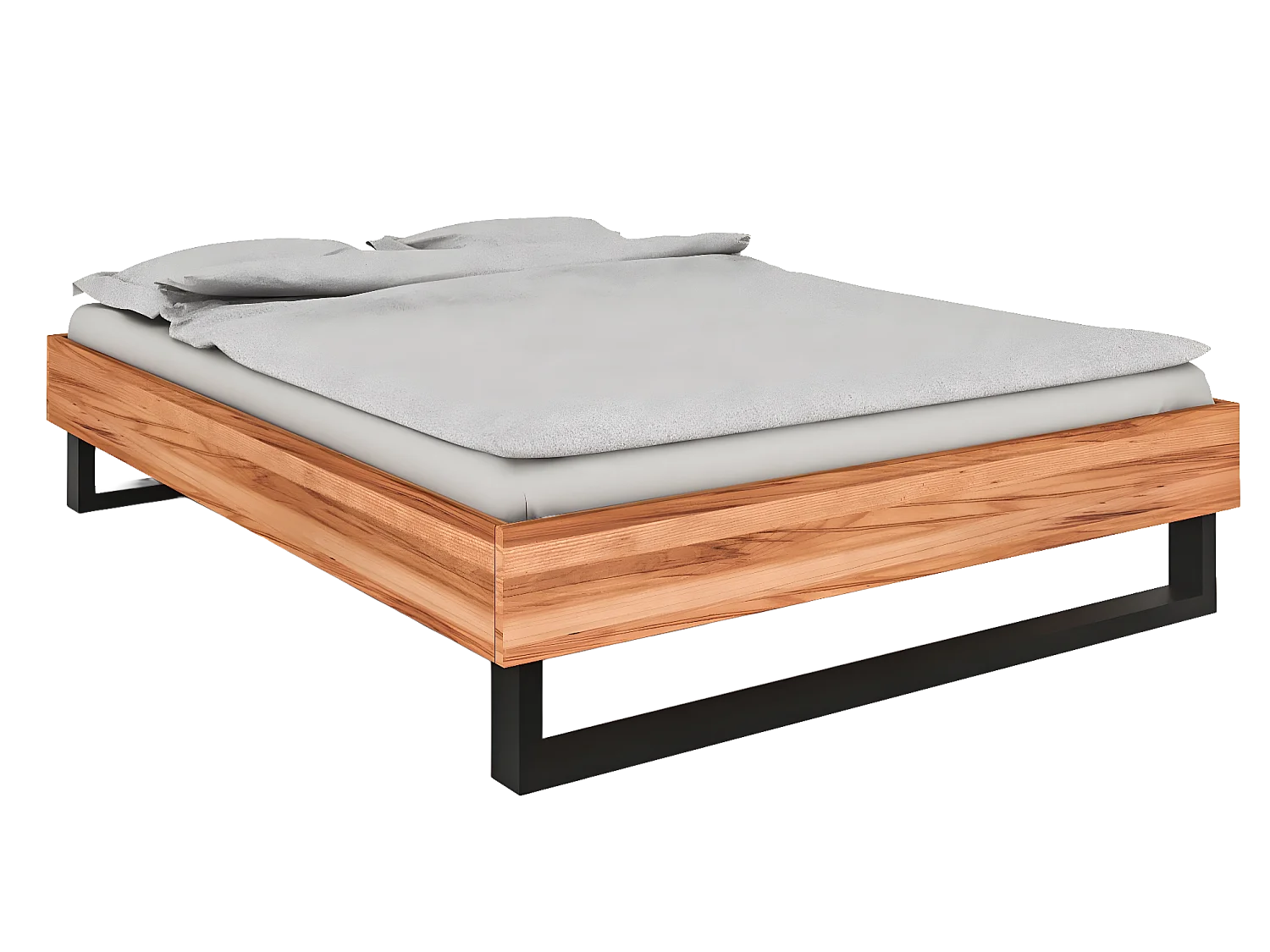 STEEL - Bett ohne kopfteil 160x200 aus Kernbuche, naturgeölt