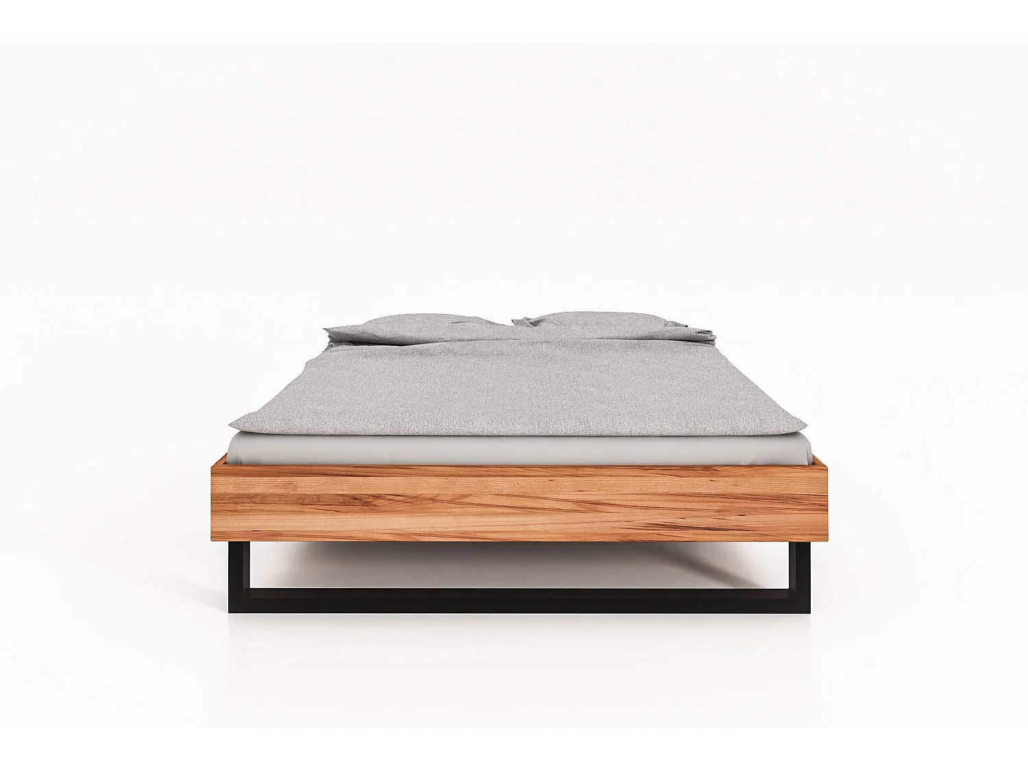 STEEL - Bett ohne kopfteil 180x200 aus Kernbuche, naturgeölt