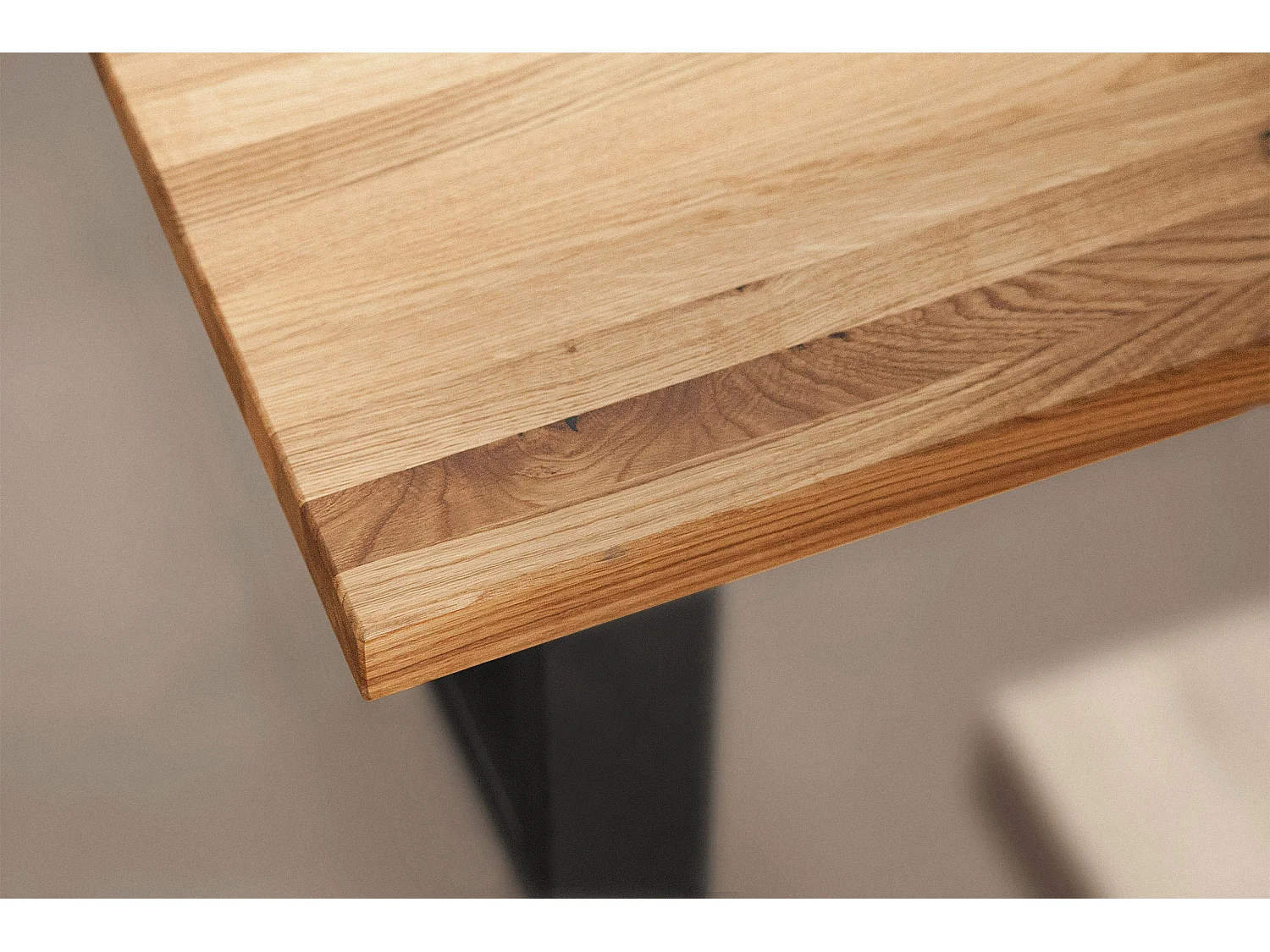 STEEL - Esstisch  90x200 aus Wildeiche, naturgeölt