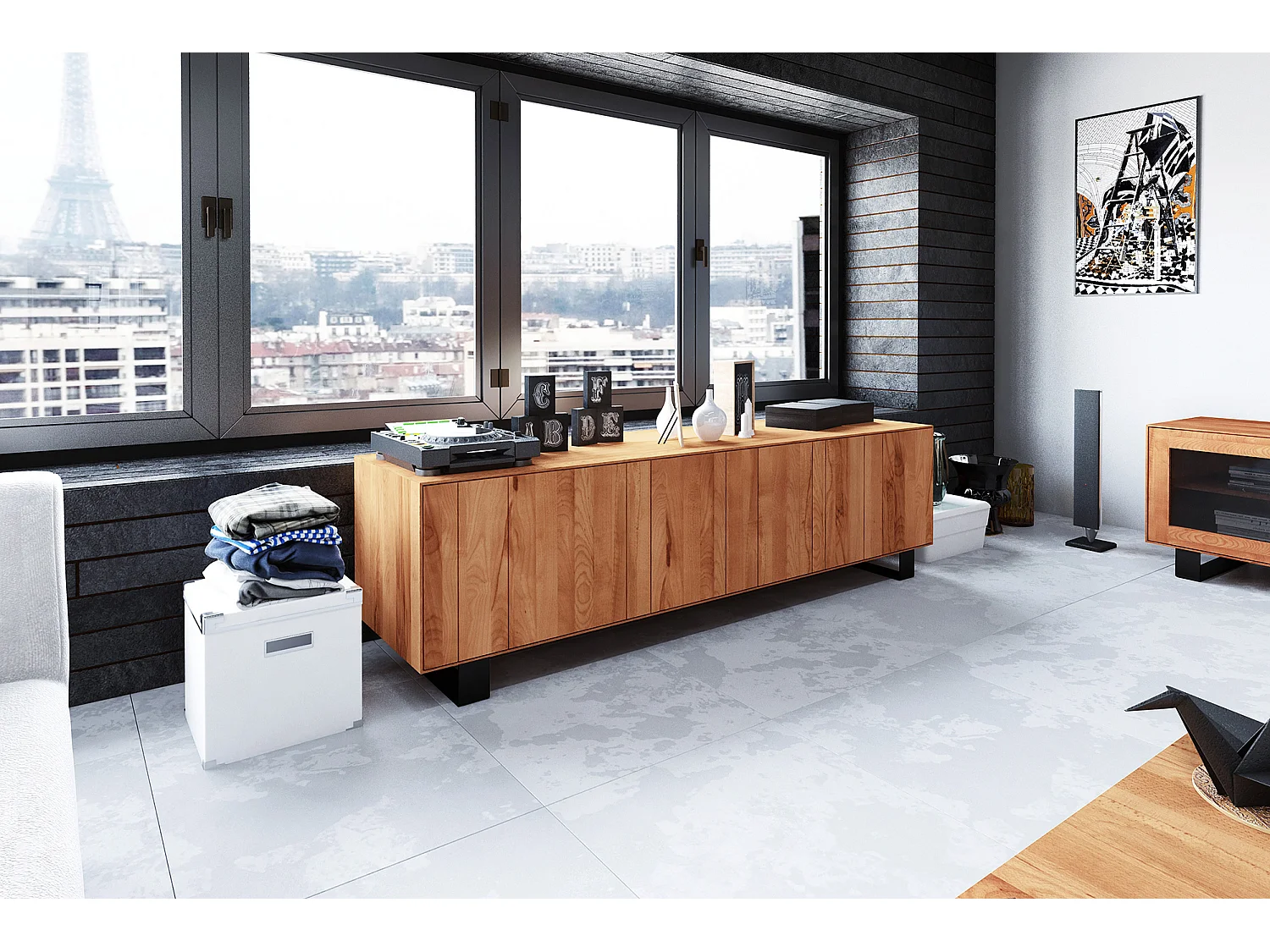 STEEL - Kommode aus Kernbuche, naturgeölt