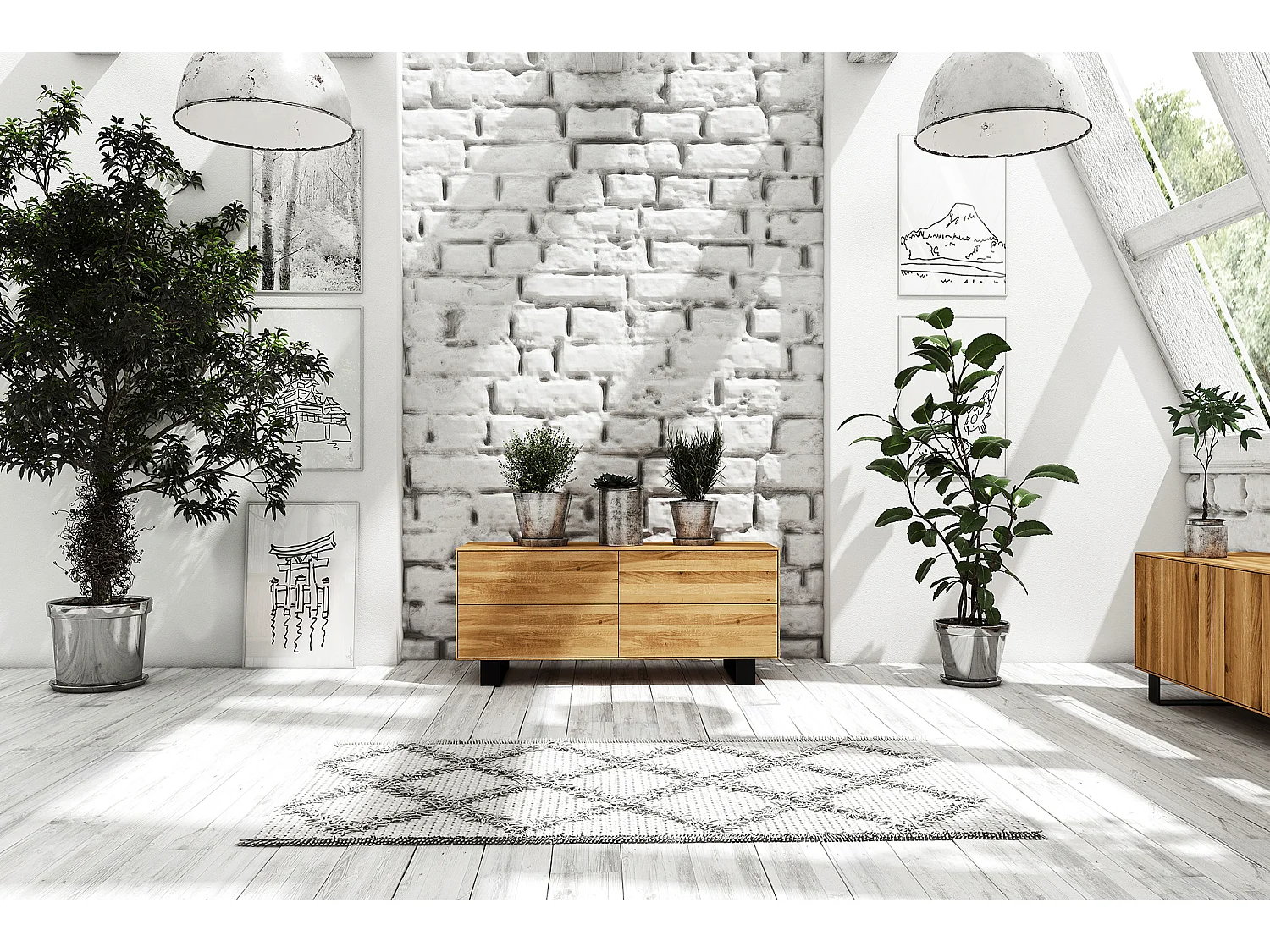 STEEL - Kommode aus Wildeiche, naturgeölt