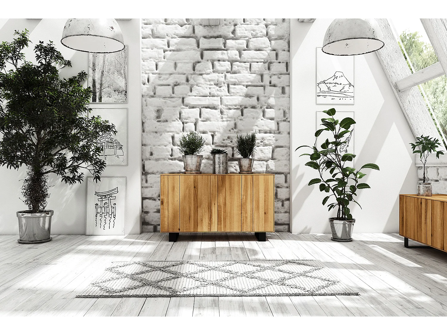 STEEL - Kommode aus Wildeiche, naturgeölt