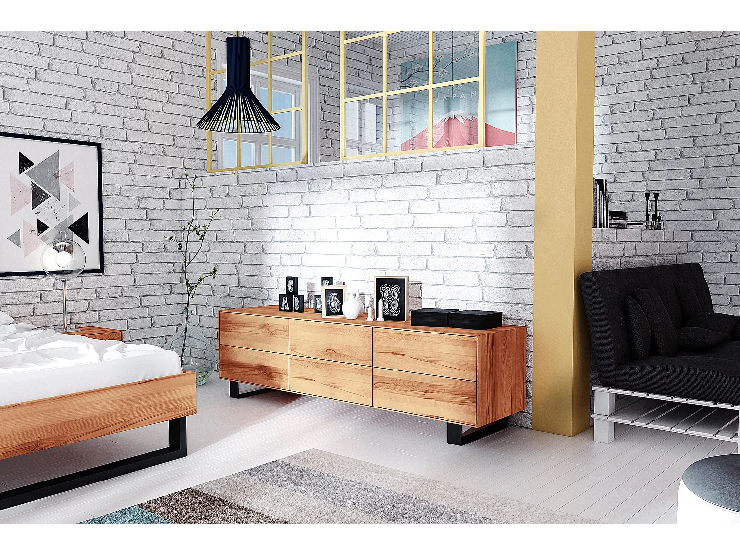 STEEL - Kommode aus Kernbuche, naturgeölt