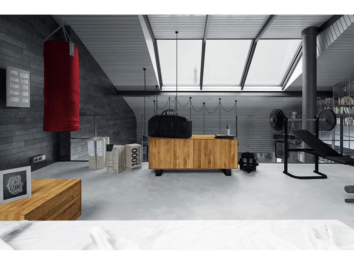 STEEL - Kommode aus Wildeiche, naturgeölt