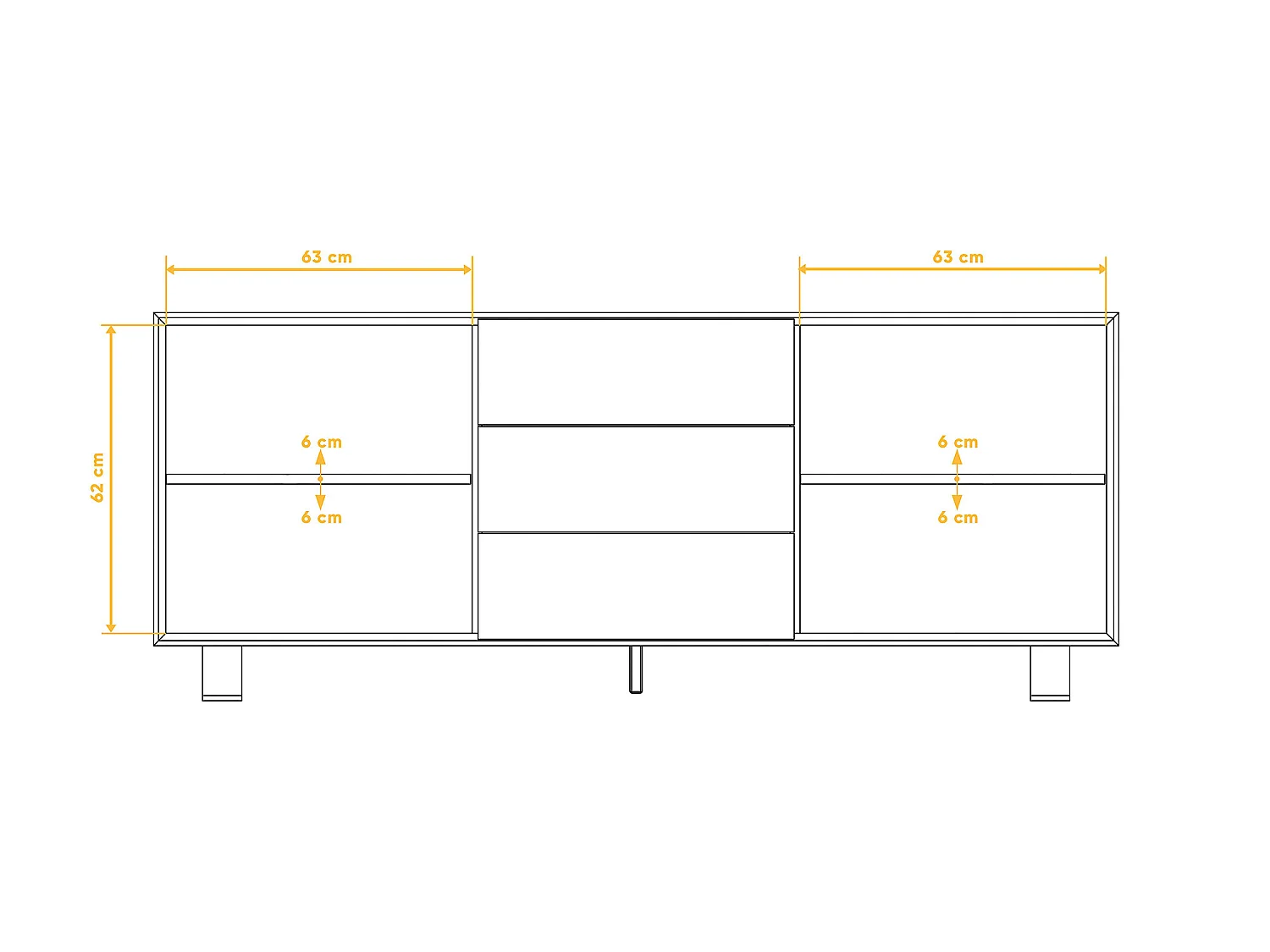 STEEL - Kommode aus Kernbuche, naturgeölt