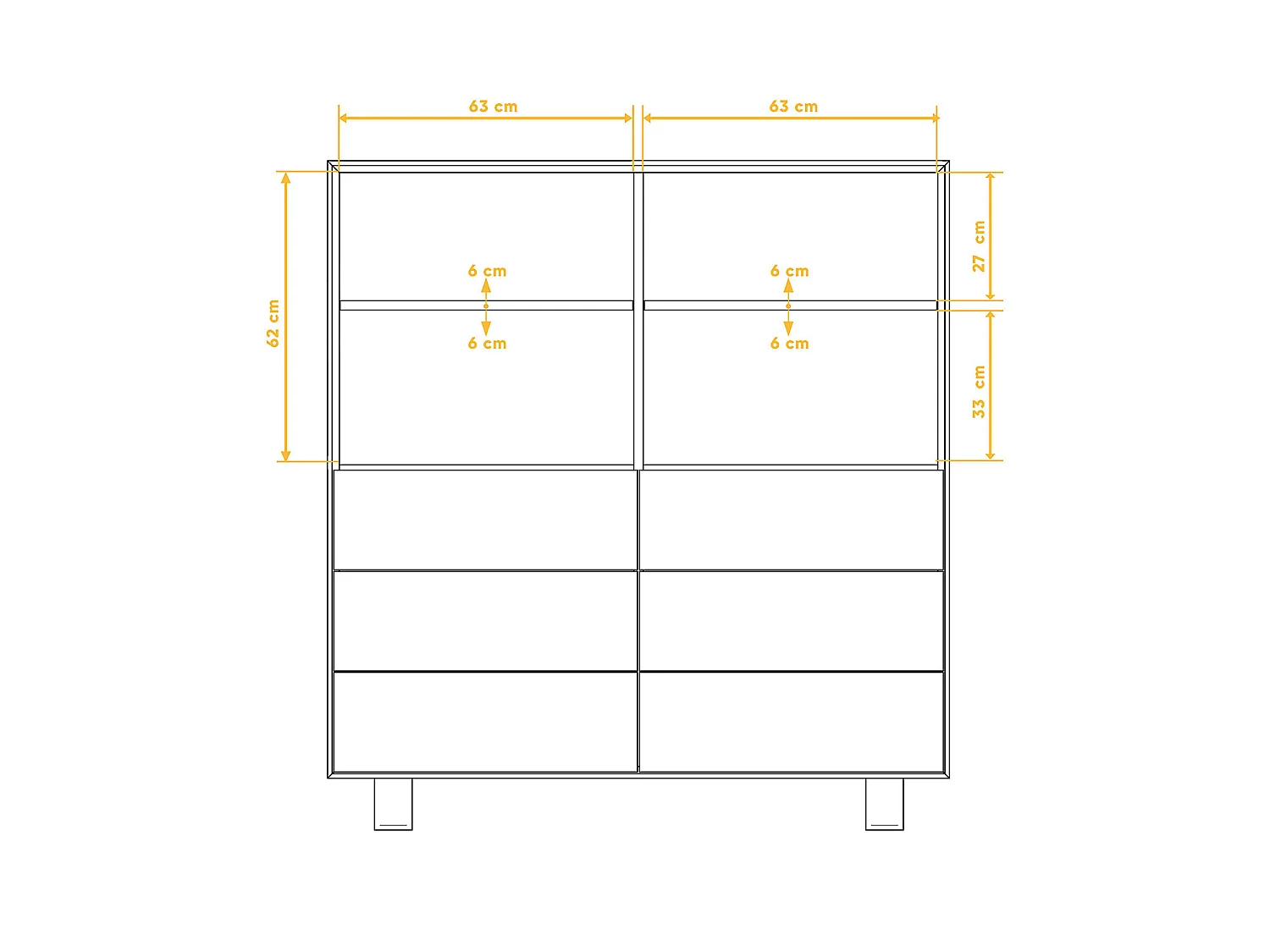STEEL - Commode en cœur de hêtre, finition à l'huile naturelle