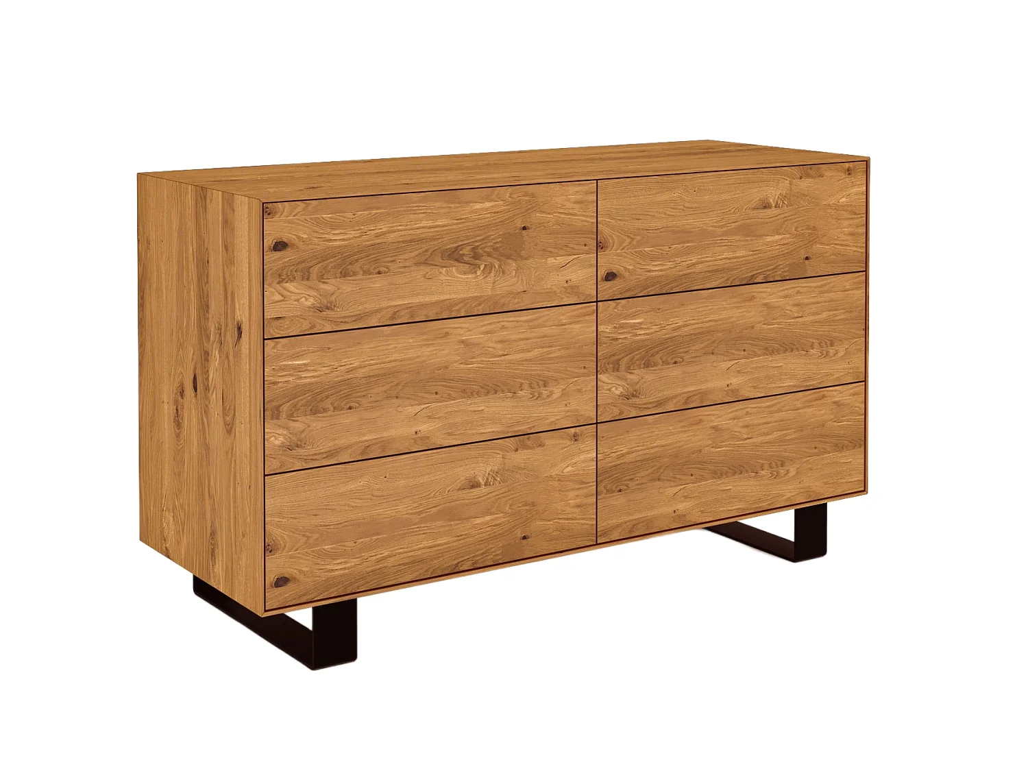 STEEL - Kommode aus Wildeiche, naturgeölt