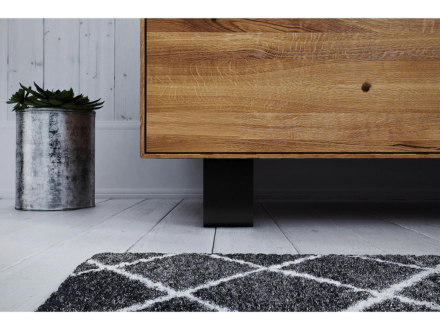 STEEL - Kommode aus Wildeiche, naturgeölt