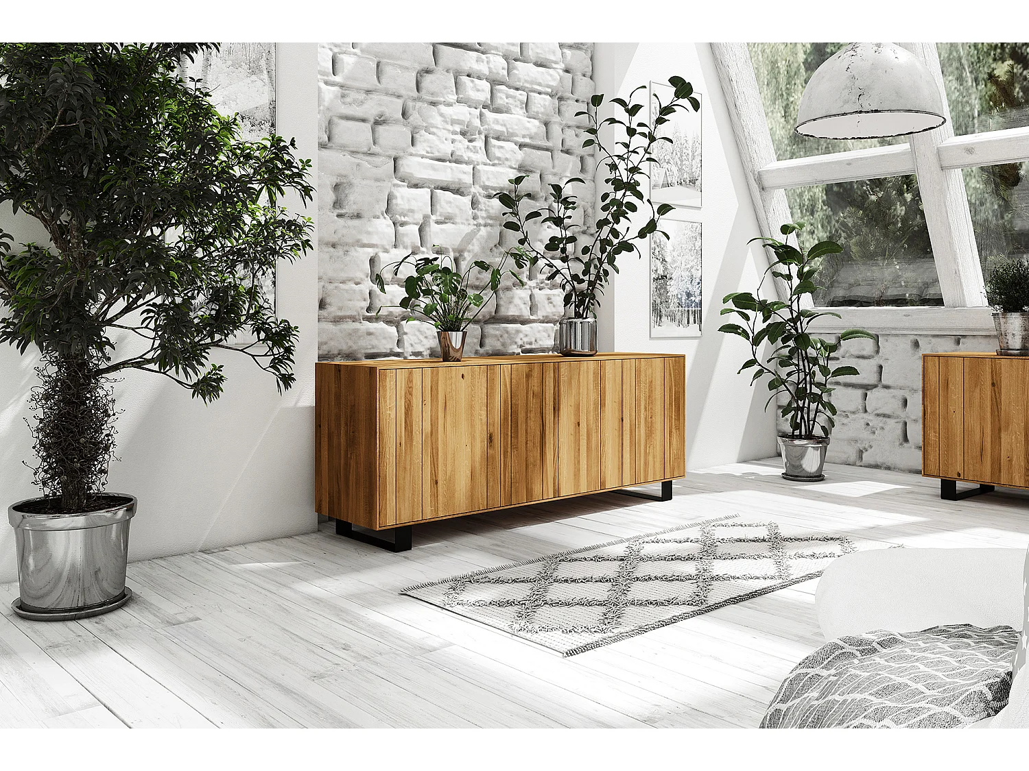 STEEL - Kommode aus Wildeiche, naturgeölt