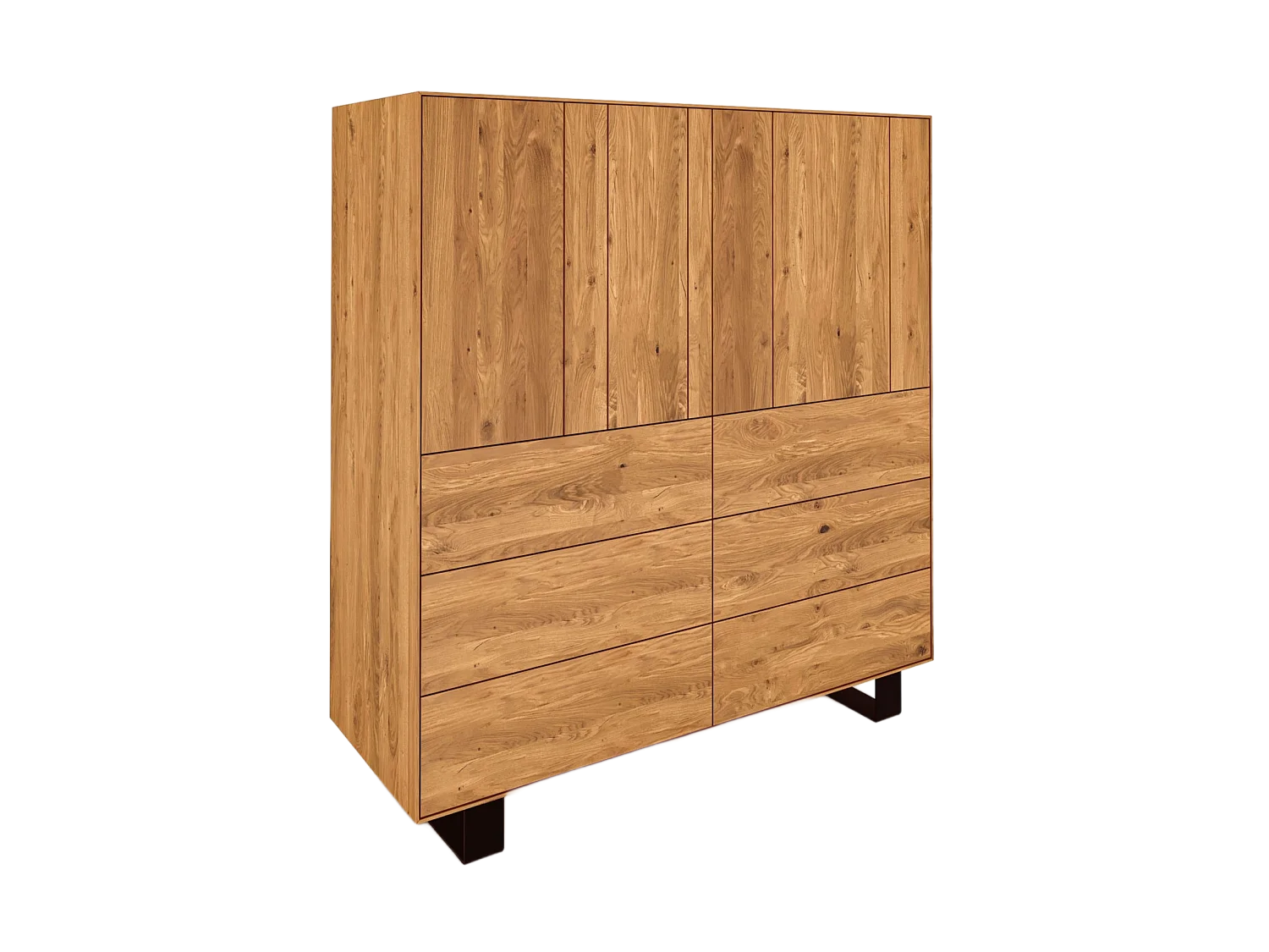 STEEL - Kommode aus Wildeiche, naturgeölt