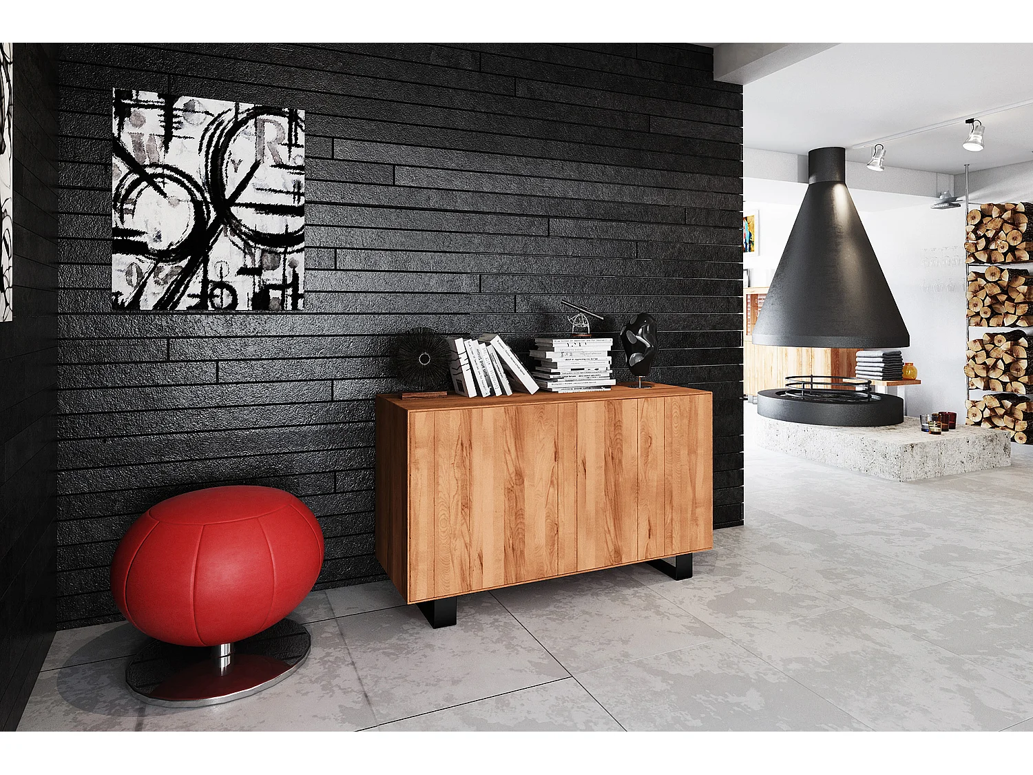 STEEL - Kommode aus Kernbuche, naturgeölt