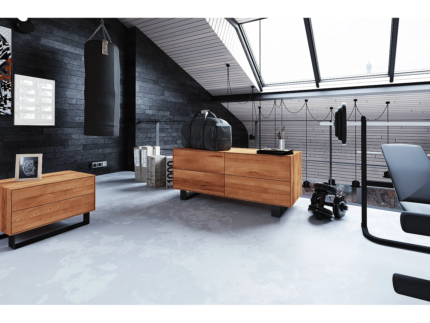 STEEL - Kommode aus Kernbuche, naturgeölt