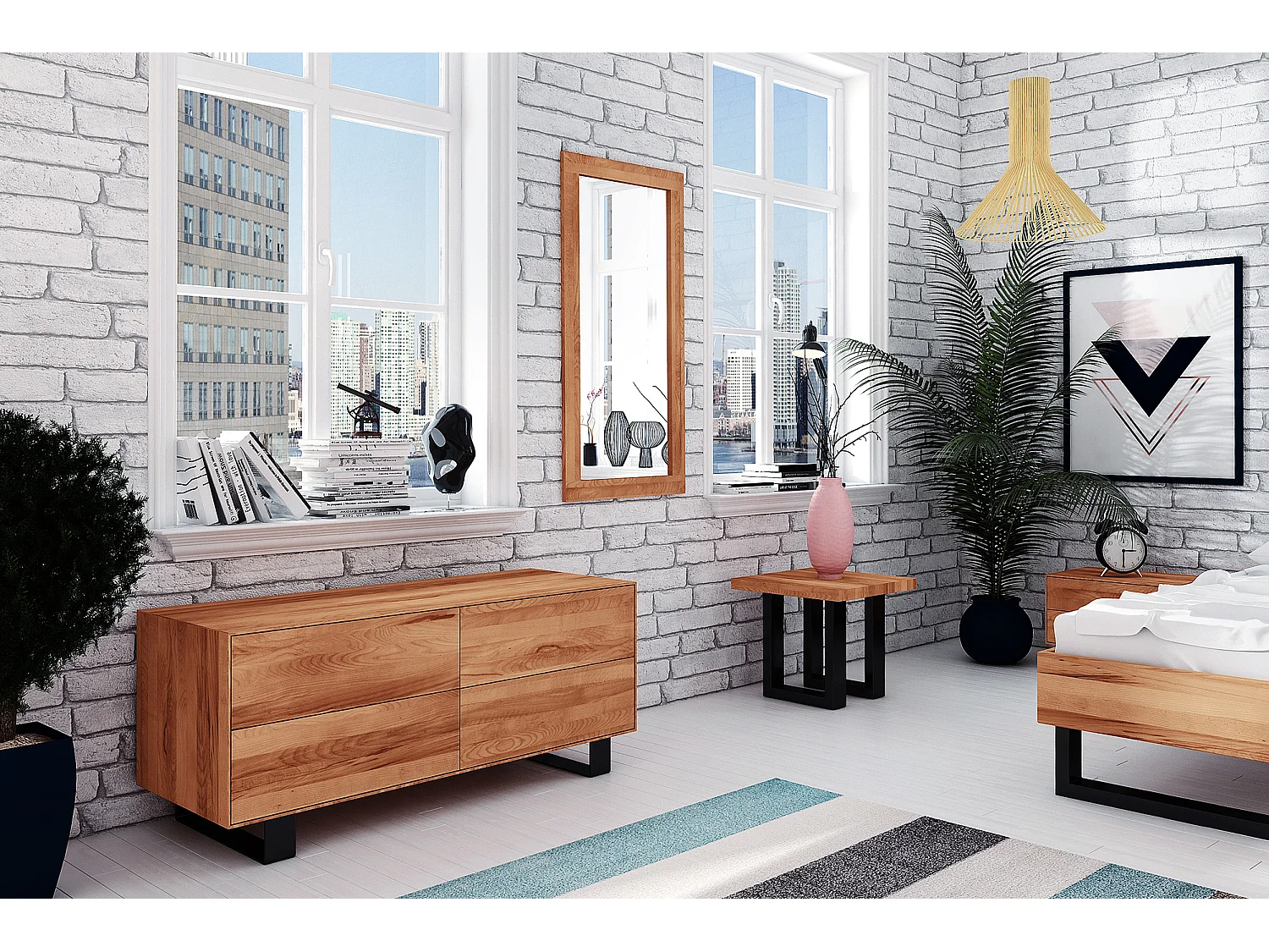 STEEL - Kommode aus Kernbuche, naturgeölt