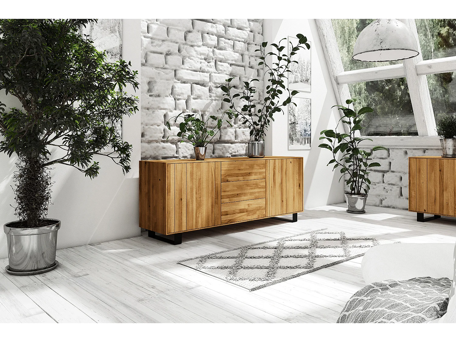 STEEL - Kommode aus Wildeiche, naturgeölt