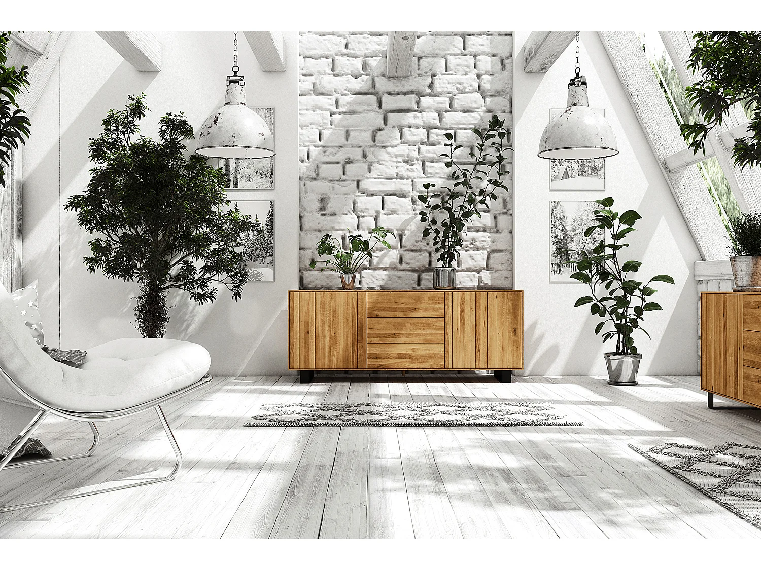 STEEL - Kommode aus Wildeiche, naturgeölt