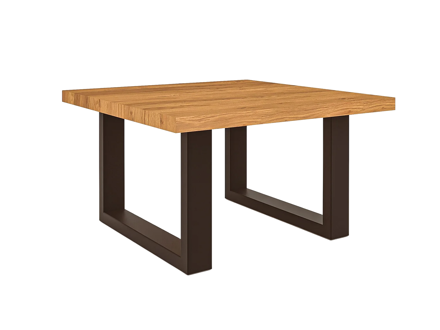 STEEL - Table basse 80x80 en chêne sauvage, huilé naturel