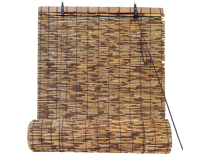 Estor Enrollable 100% Bambú Natural Marrón Medida 90X200 CM