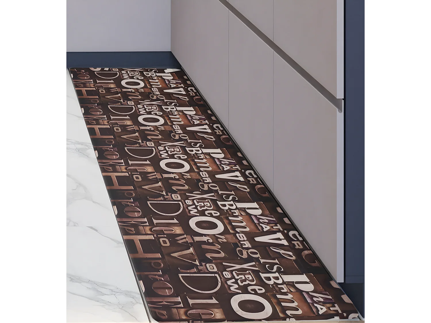 Alfombra Cocina| 40X60 CM| Composición En Vinilo/Viscoelastica| Alfombra Antifatiga| Trieste