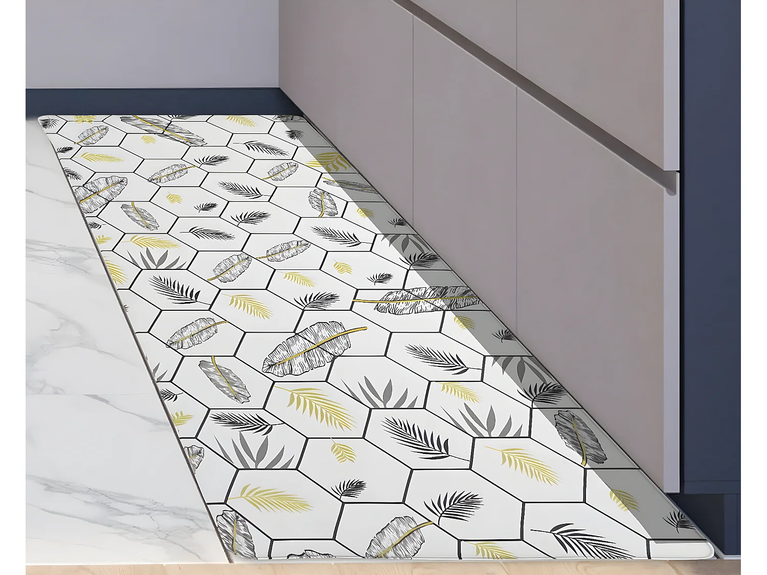 Alfombra Cocina| 65X100 CM| Composición En Vinilo/Viscoelastica| Alfombra Antifatiga| Catania