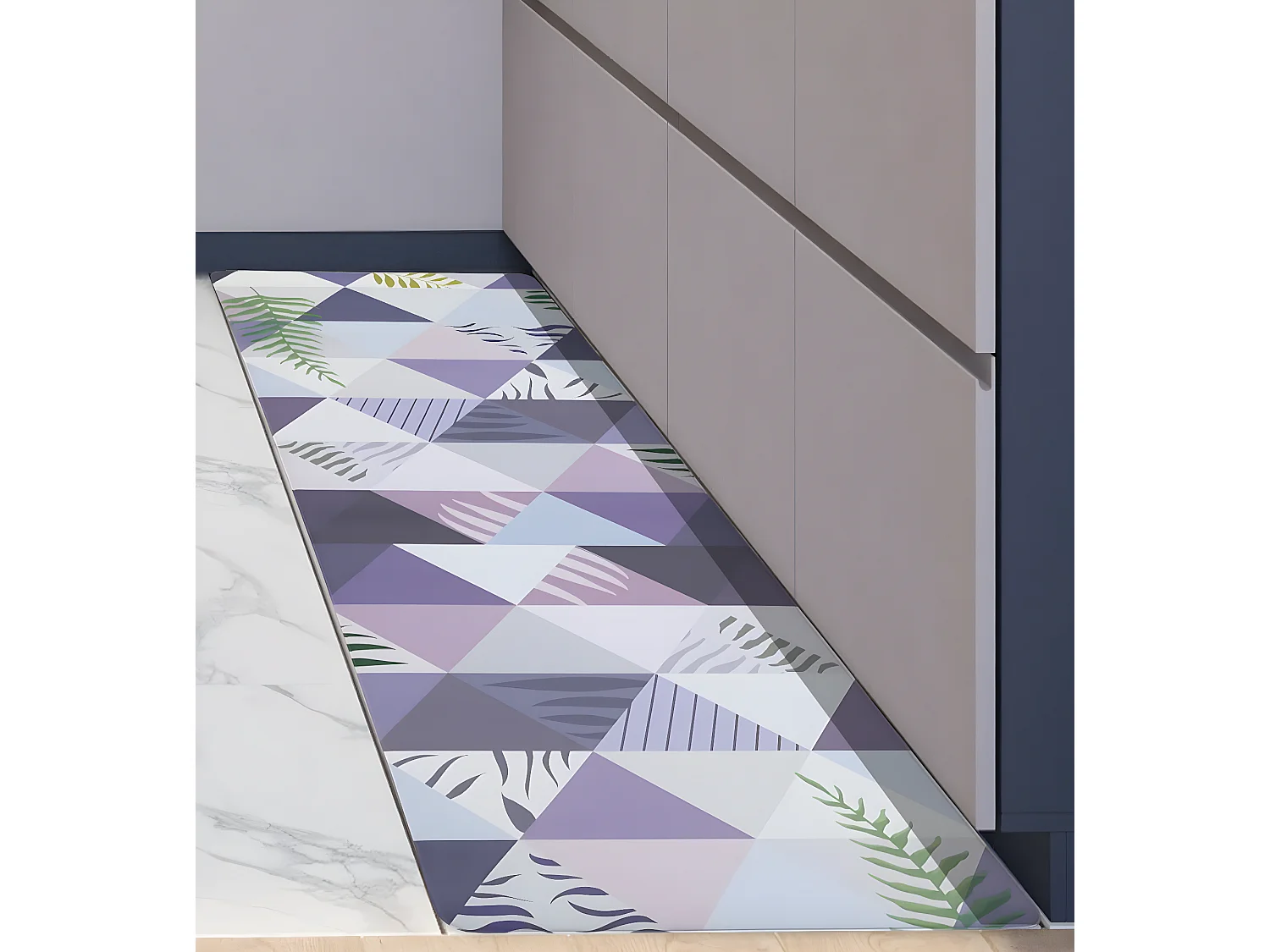 Alfombra Cocina| 65X200 CM| Composición En Vinilo/Viscoelastica| Alfombra Antifatiga| Ravena