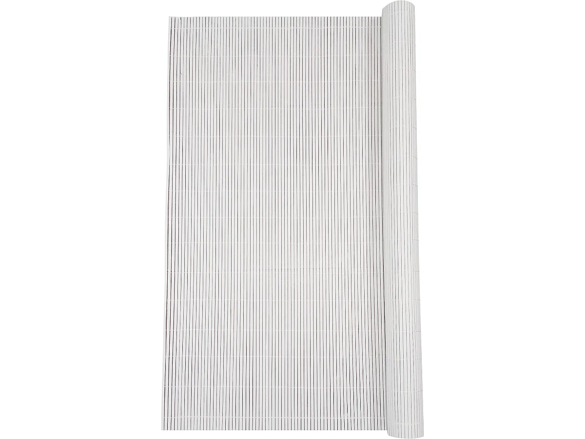 Canisse Brise Vue PVC| 1,5X3 M| Blanc| Lattes 11 MM| Composition 100% PVC| Liens Fixation Inclus