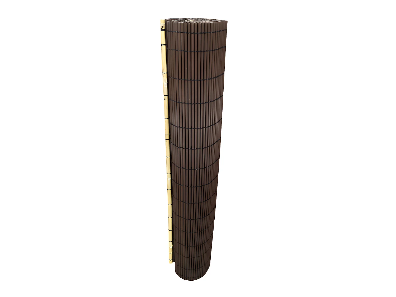 Canisse Brise Vue Ovale| 1.5X3 M| Diamètre 8MM| Composition 100% PVC| Avec Tiges De Bambou Renforcées| Marron