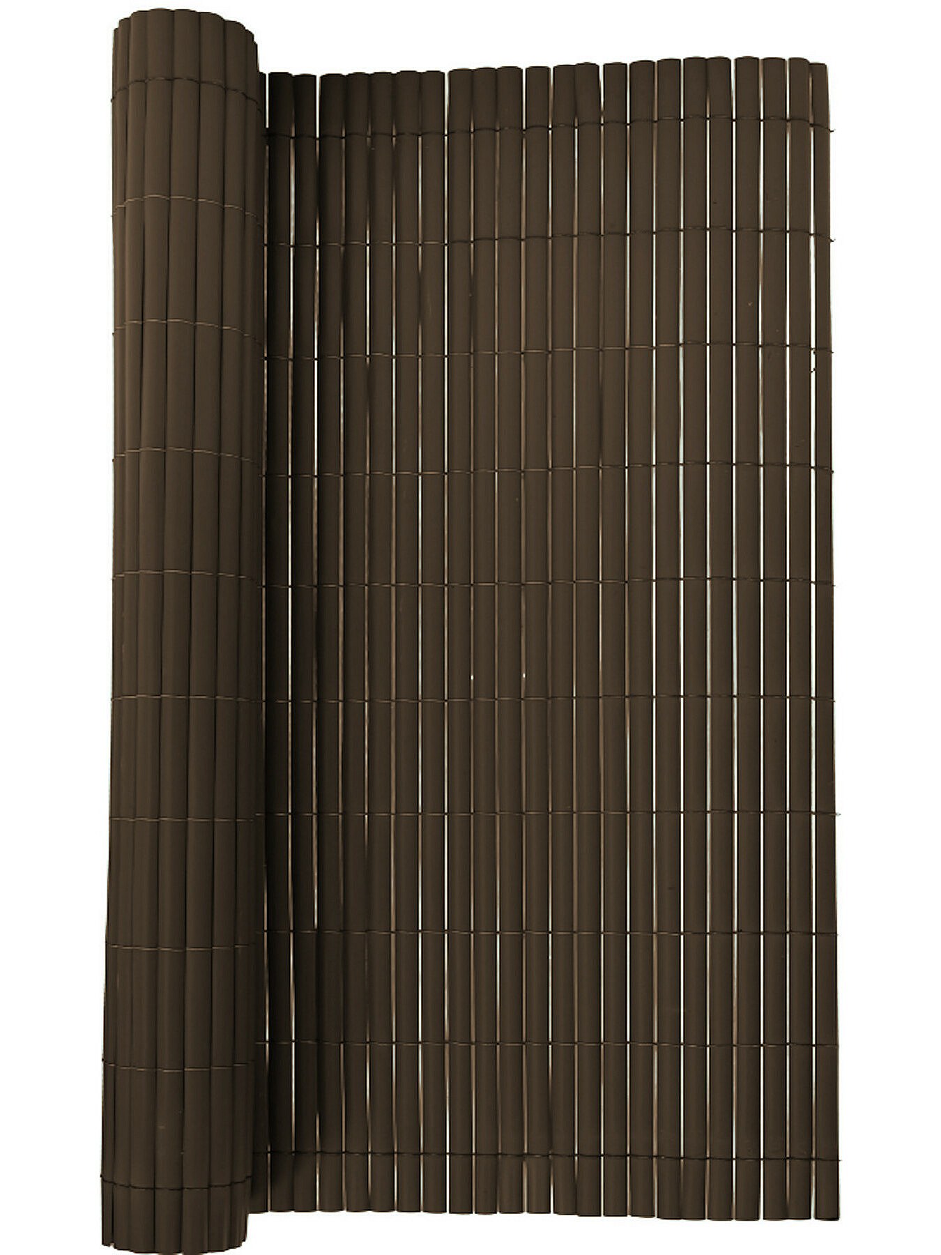 Canisse Brise-vue En PVC Tube Plat – Marron Foncé – 100 Cm X 300 Cm – Protection Intimité Balcon, Terrasse, Jardin – Résistant UV/intempéries