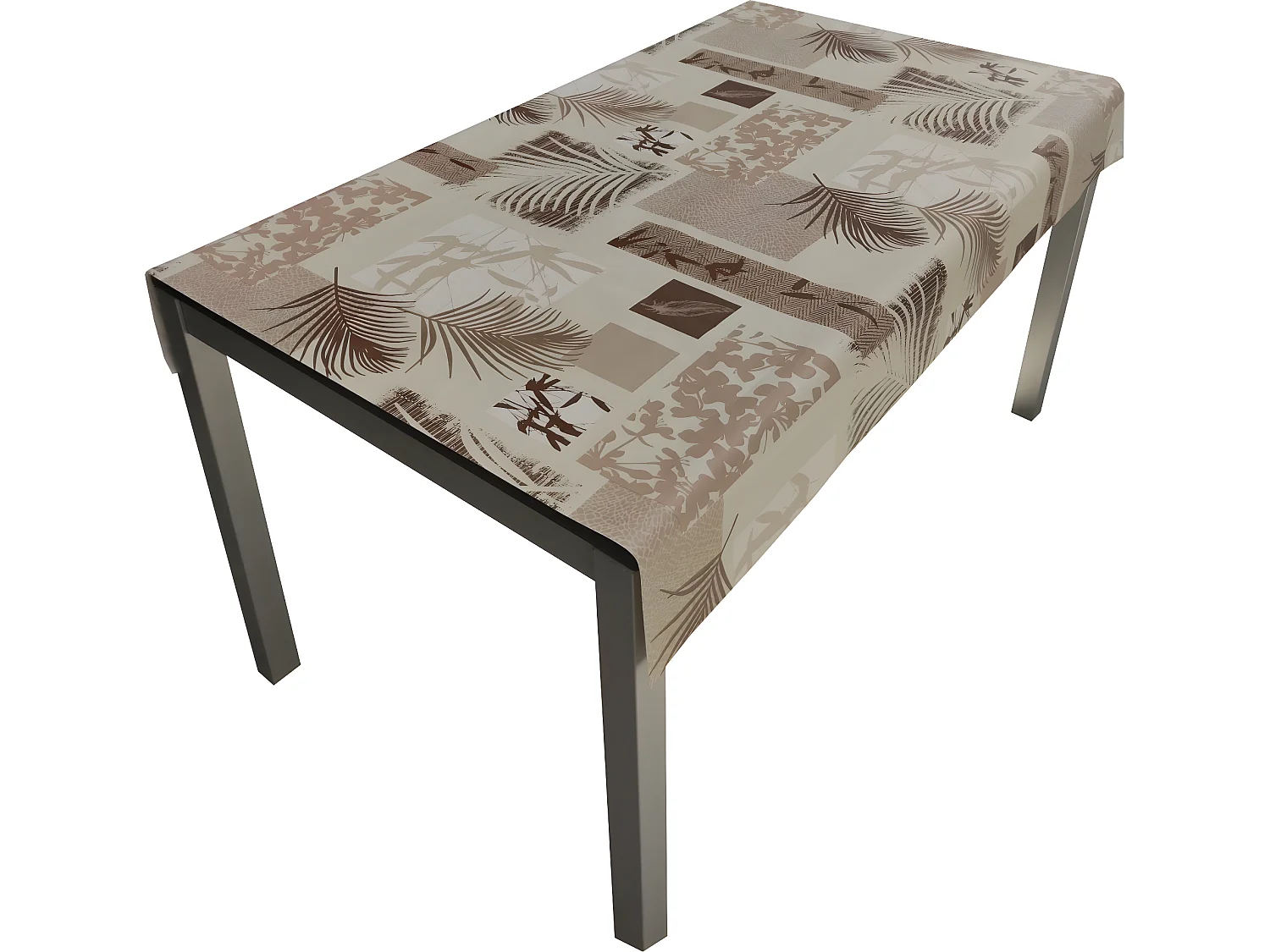 Nappe| Composition PVC| Base Polyester| Anti-taches| Palmiers| Taille 140X140 CM