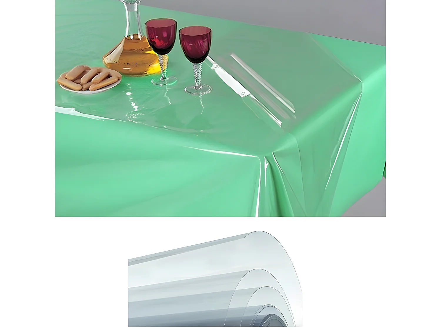 Nappe Transparente| Composition 100% PVC| Caoutchouc| Protecteur De Meubles| Epaisseur 15 Microns| Taille 100X140CM