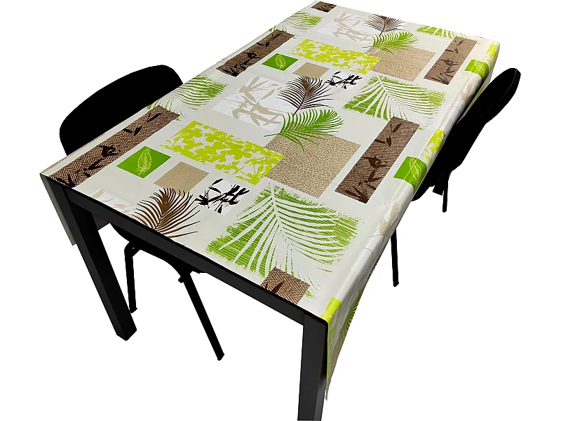 Mantel| Composicion PVC| Base Poliester| Antimanchas| Palmera Verde| Medida 140X250 CM