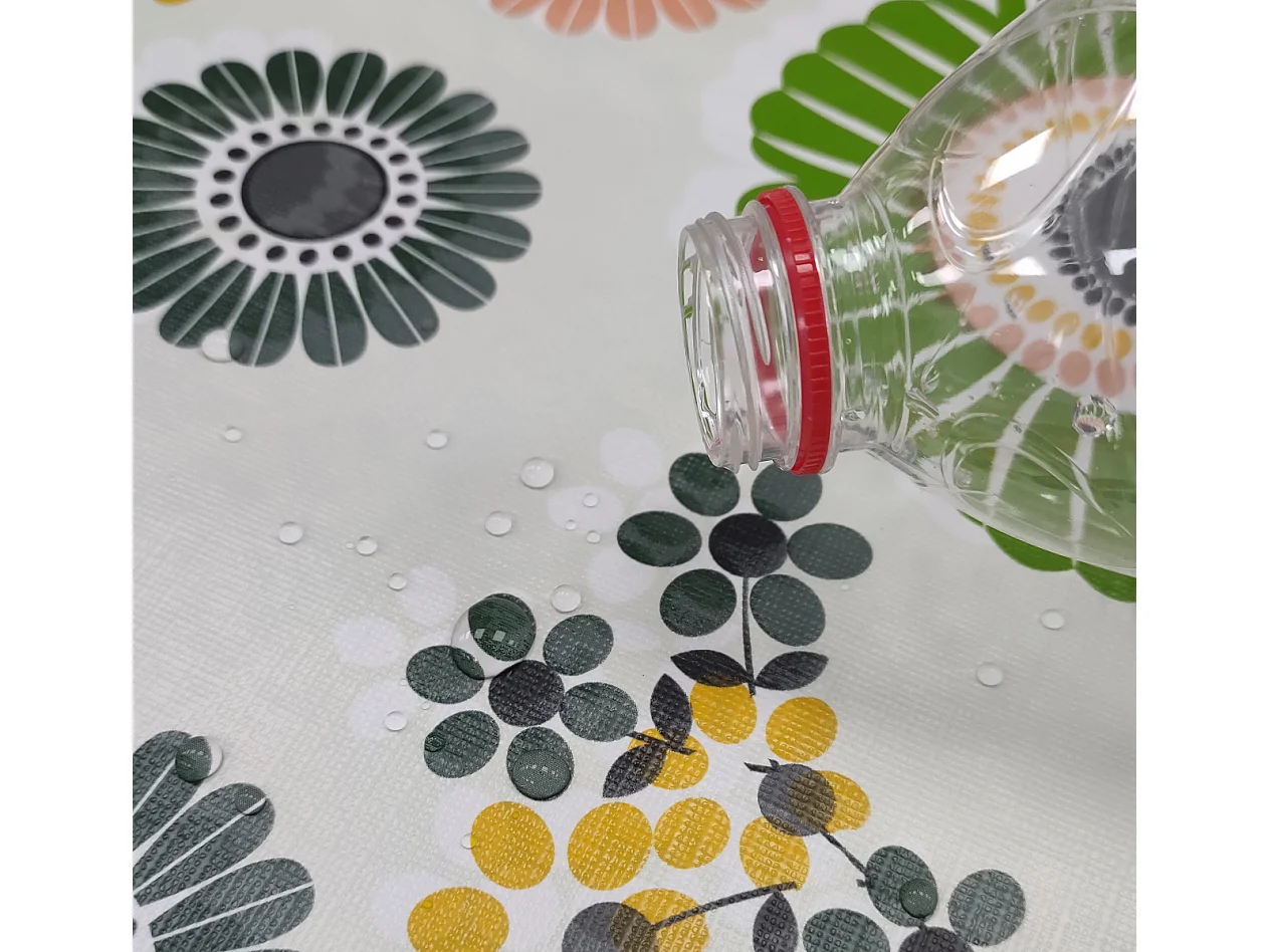 Mantel| Composicion PVC| Base Poliester| Antimanchas| Palmera Verde| Medida 140X250 CM