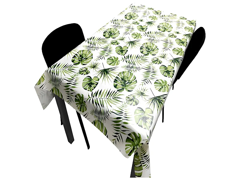 Tovaglia| Composizione PVC| Base Poliestere| Antimacchia| Foglia Cuore| Dimensioni 140X220 CM