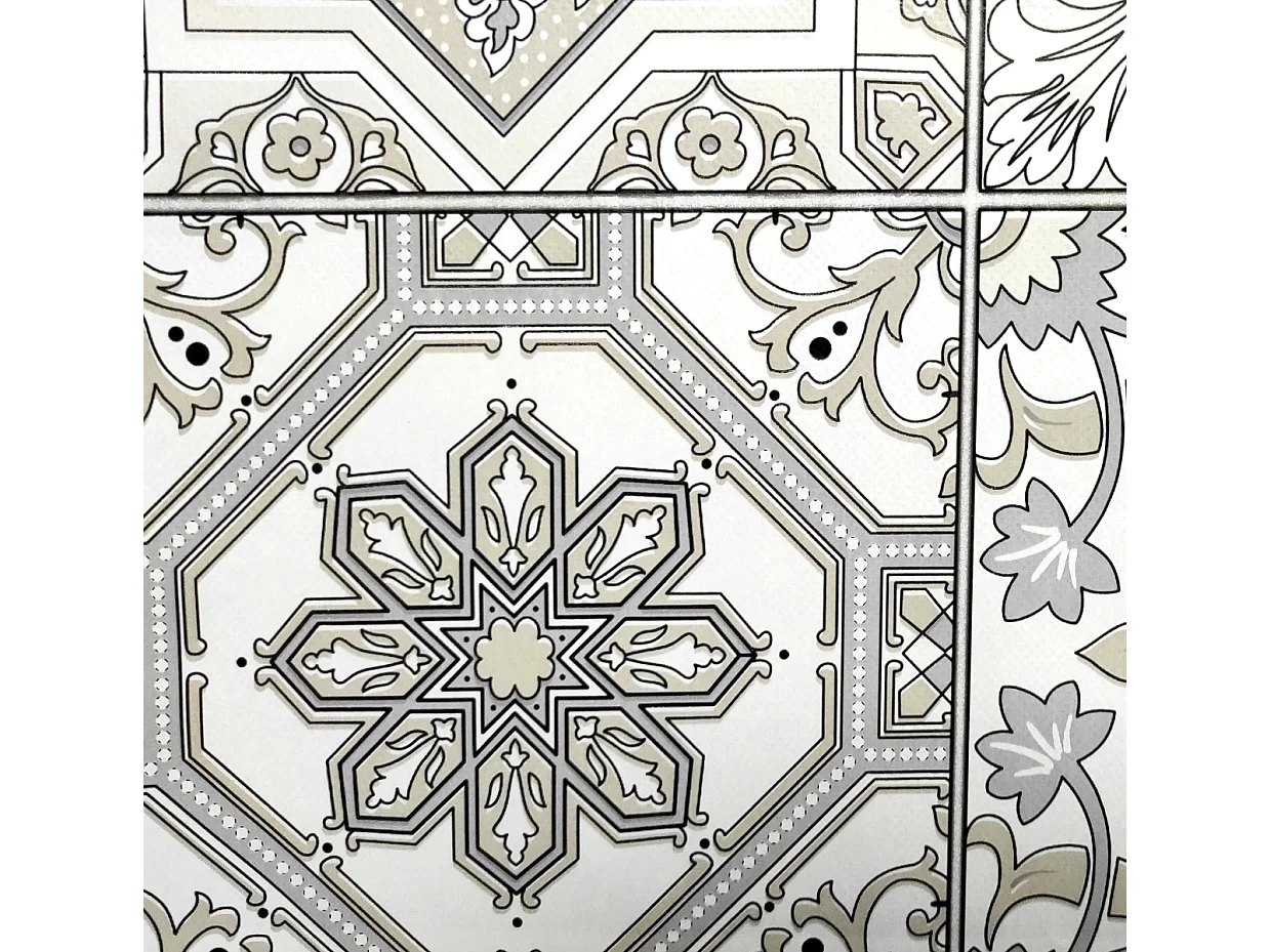 Mantel| Composicion PVC| Base Poliester| Antimanchas| Mosaico Gris| Medida 100X140 CM