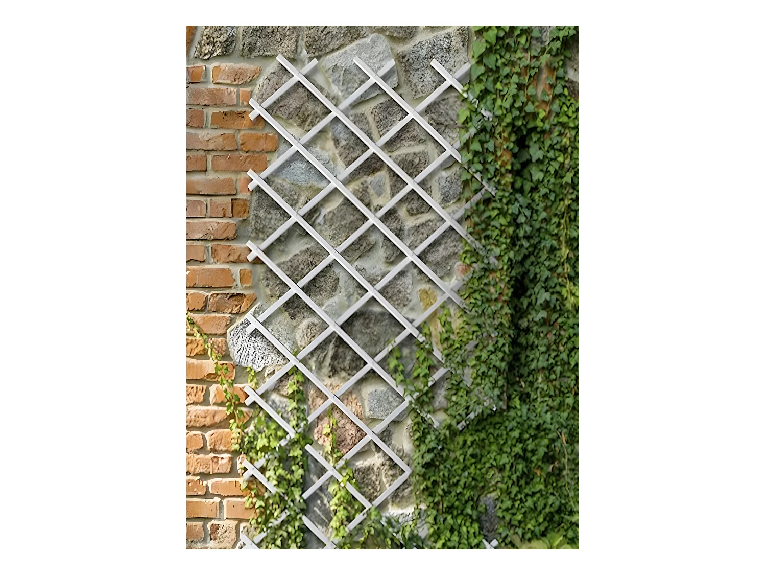 Treillis Plastique| 1X3 M| Composition 100% PVC| Blanc| Gardien Des Plantes| Résistant| Decoration Jardin