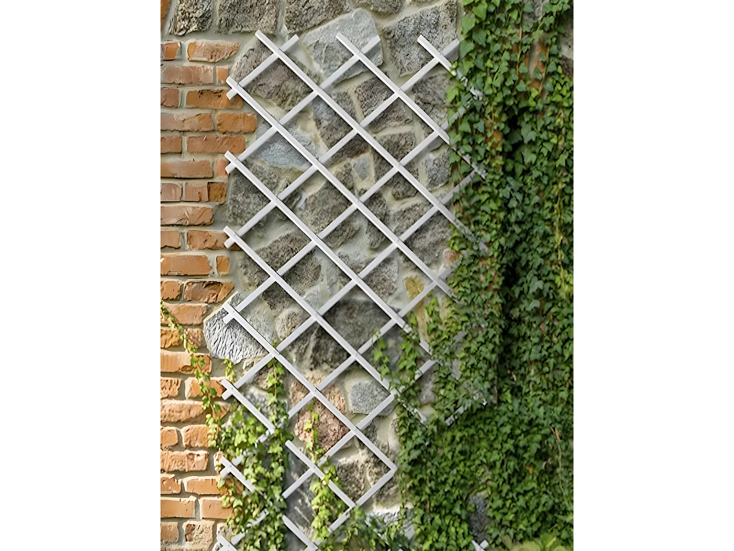 Treillis Plastique| 1X3 M| Composition 100% PVC| Blanc| Gardien Des Plantes| Résistant| Decoration Jardin