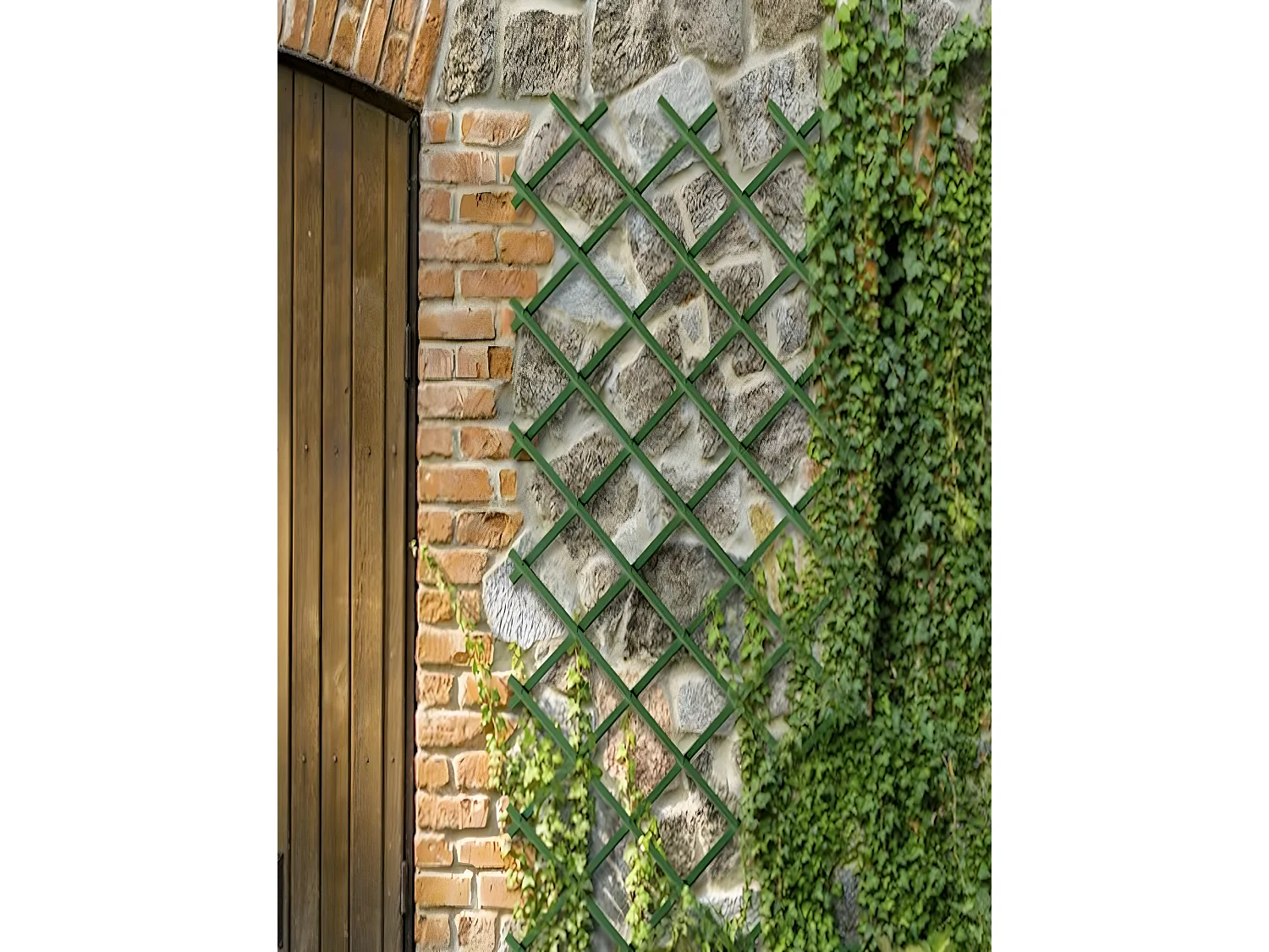 Treillis Plastique| 0,5X1,5 M| Composition 100% PVC| Vert| Gardien Des Plantes| Résistant| Décoration Jardin