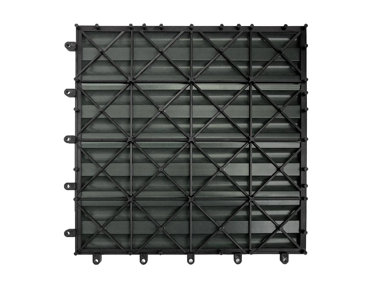 33 Dalles en Bois Composite Gris 30 x 30