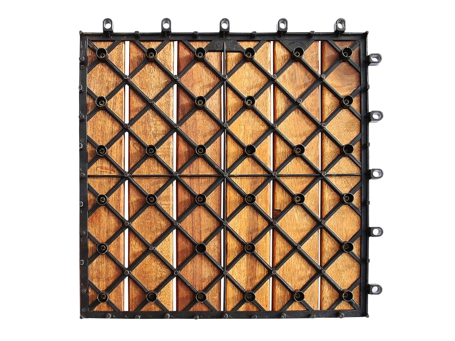 Mattonelle da Giardino ad Incastro Autobloccanti Piastrelle da Esterno Trattate a Olio Copre 3.5 Metri Quadri a Pacco 30cm x 30cm per Mattonella