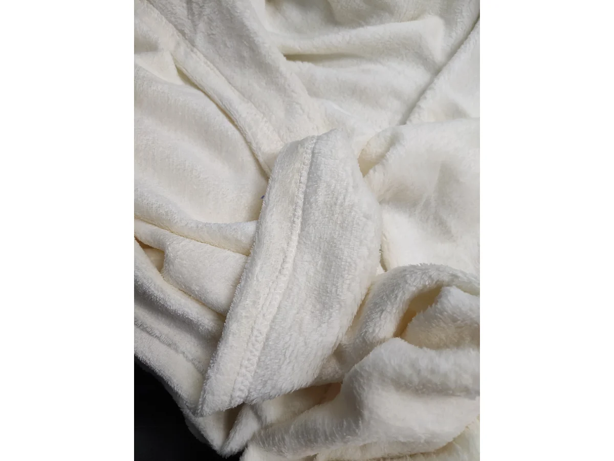 Manta de Franela para Sofá y Cama Manta Polar Suave Crema Medida 120X150 CM