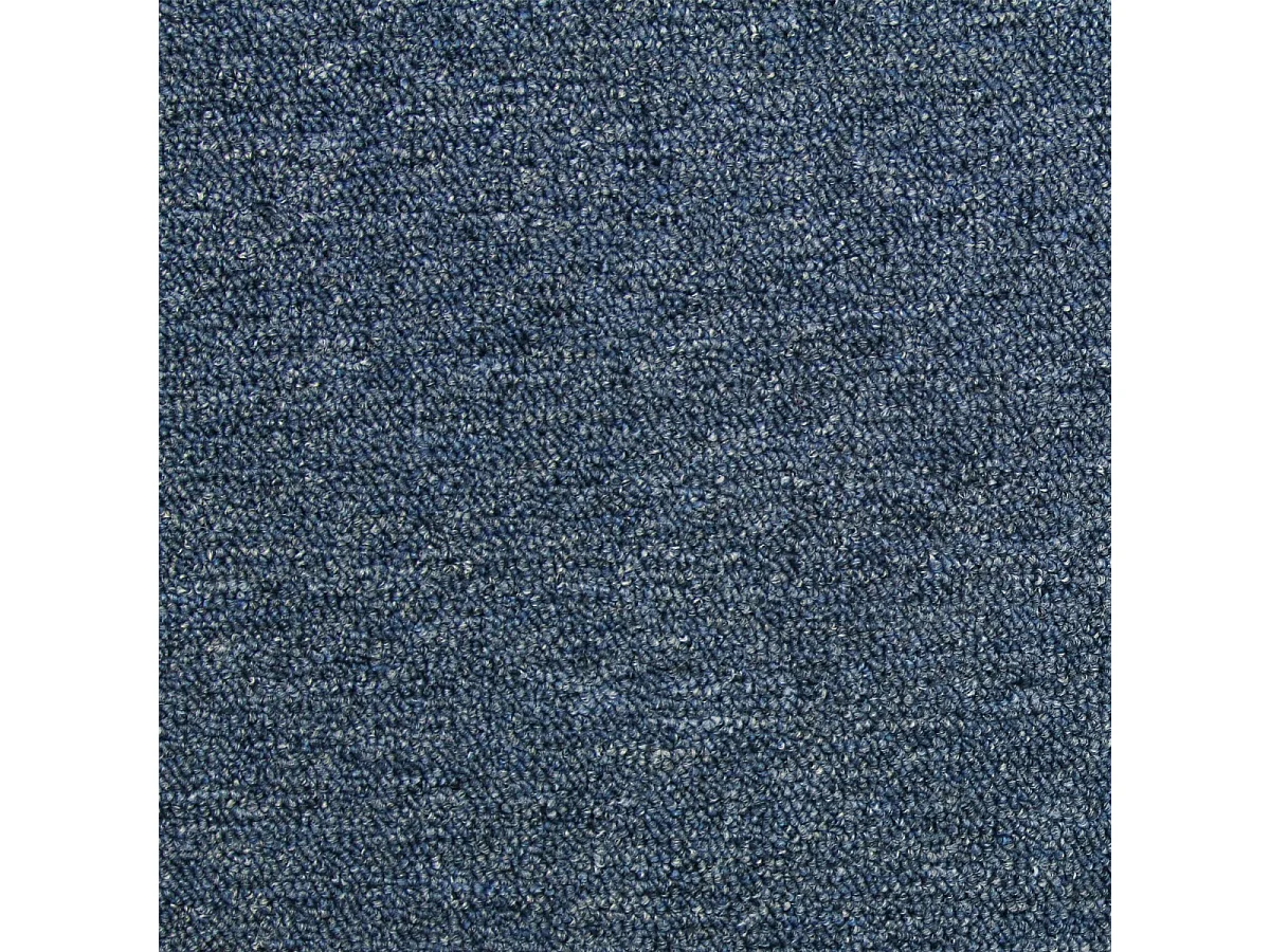 40 Dalles de 50cm x 50cm (10m²) Dalle de Moquette Couleur Bleu Tempête & Gris Platine