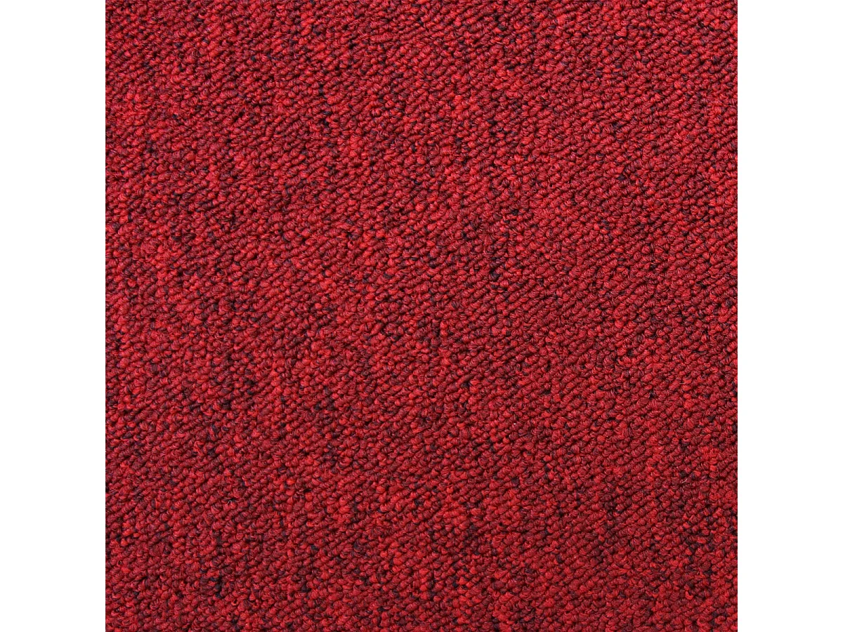 40 Dalles de 50cm x 50cm (10m²), Dalle de Moquette Couleur Charbon Noir & Rouge Écarlate