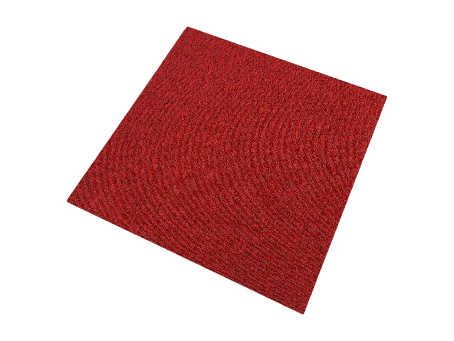 40 Dalles de 50cm x 50cm (10m²), Dalle de Moquette Couleur Charbon Noir & Rouge Écarlate