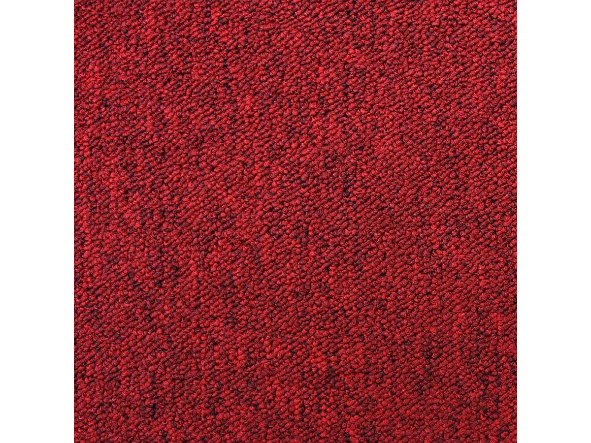 40 Dalles de 50cm x 50cm (10m²), Dalle de Moquette Couleur Charbon Noir & Rouge Écarlate