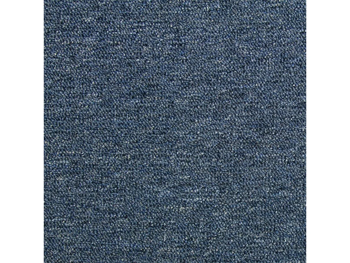 40 Dalles de 50cm x 50cm (10m²) Dalle de Moquette Couleur Noir Charbon & Bleu Tempête