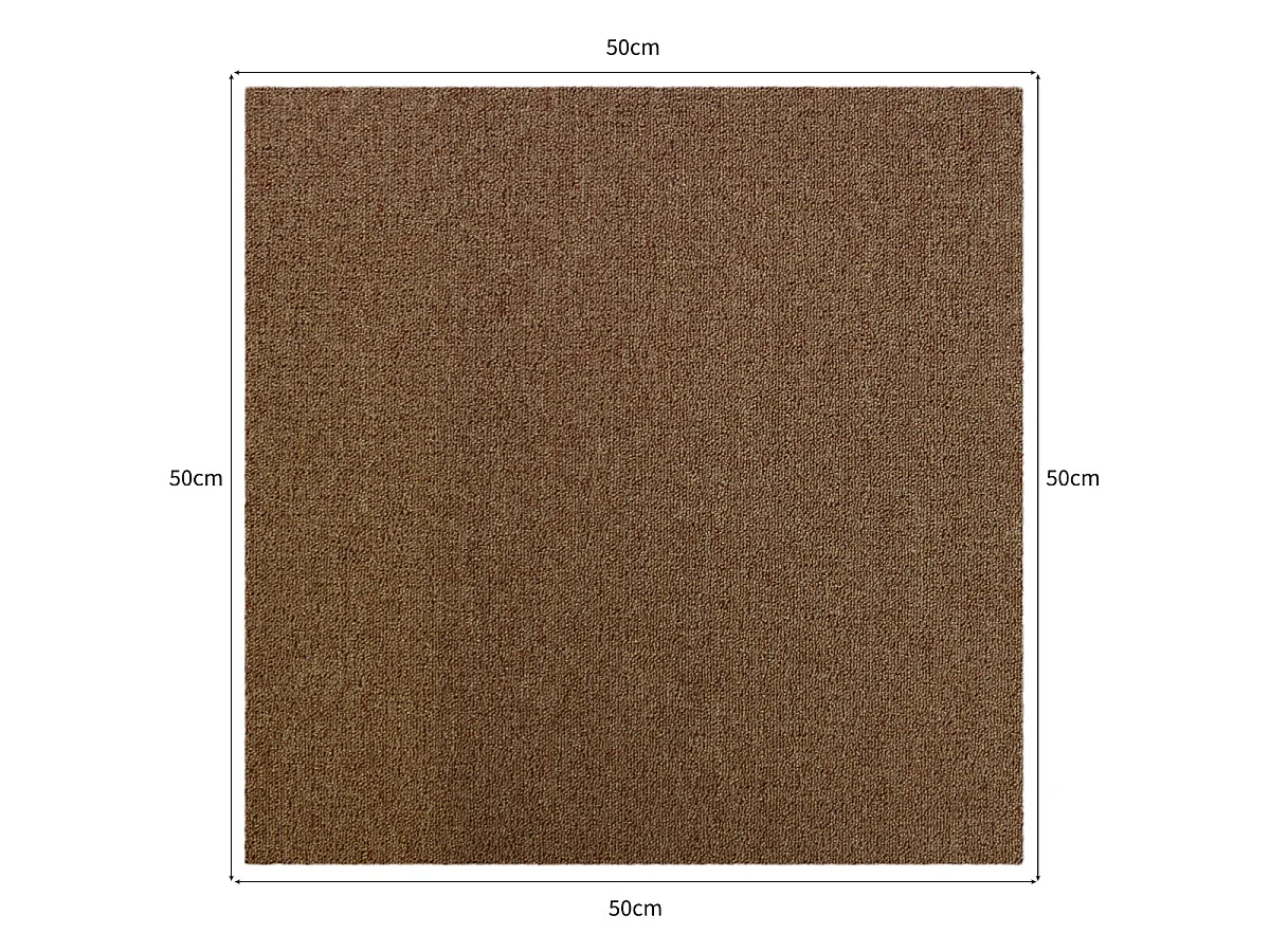 40 x Dalles de Moquette Brun Sable 10m²