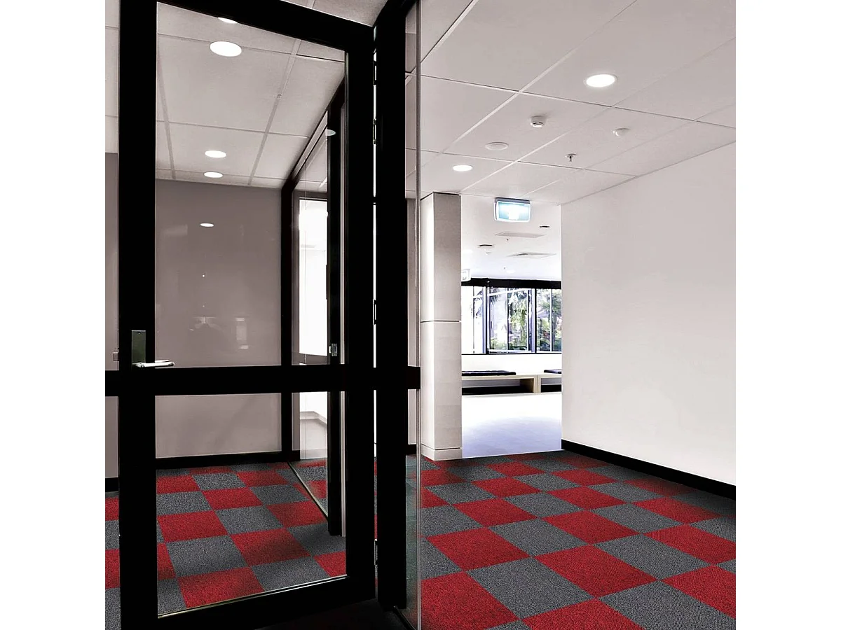 40 x Dalles de Moquette Rouge Écarlate 10m2