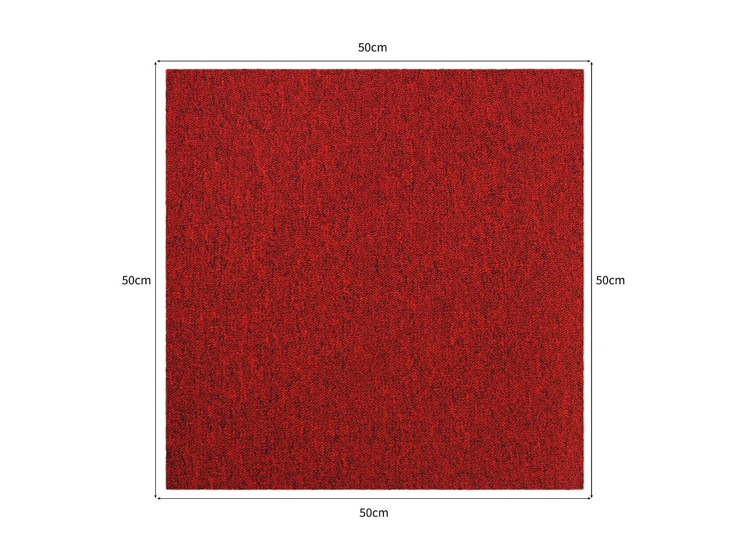 40 x Dalles de Moquette Rouge Écarlate 10m2