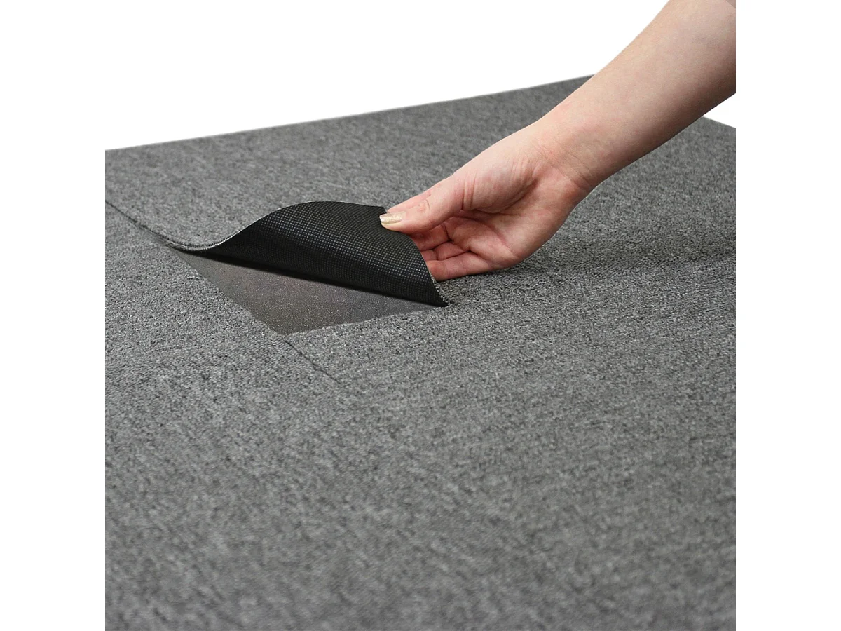 MonsterShop 20 Stück Teppichfliesen Bodenfliesen Teppich  50 x 50 cm  für 5 m² Sandfarbend