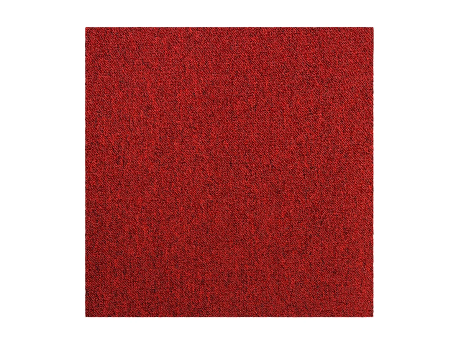 Dalle de Moquette Couleur Rouge Ecarlate, 20 Dalles de 50cm x 50cm (5m²)