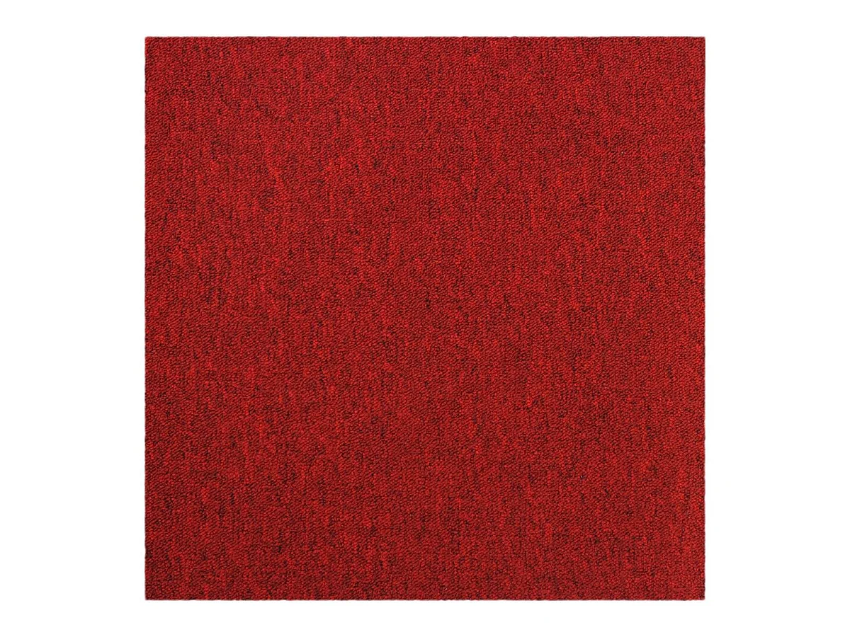 MonsterShop 20 Stück Teppichfliesen Bodenfliesen Teppich Teppichplatten selbstliegend 50 x 50 cm  5 m² in Rot
